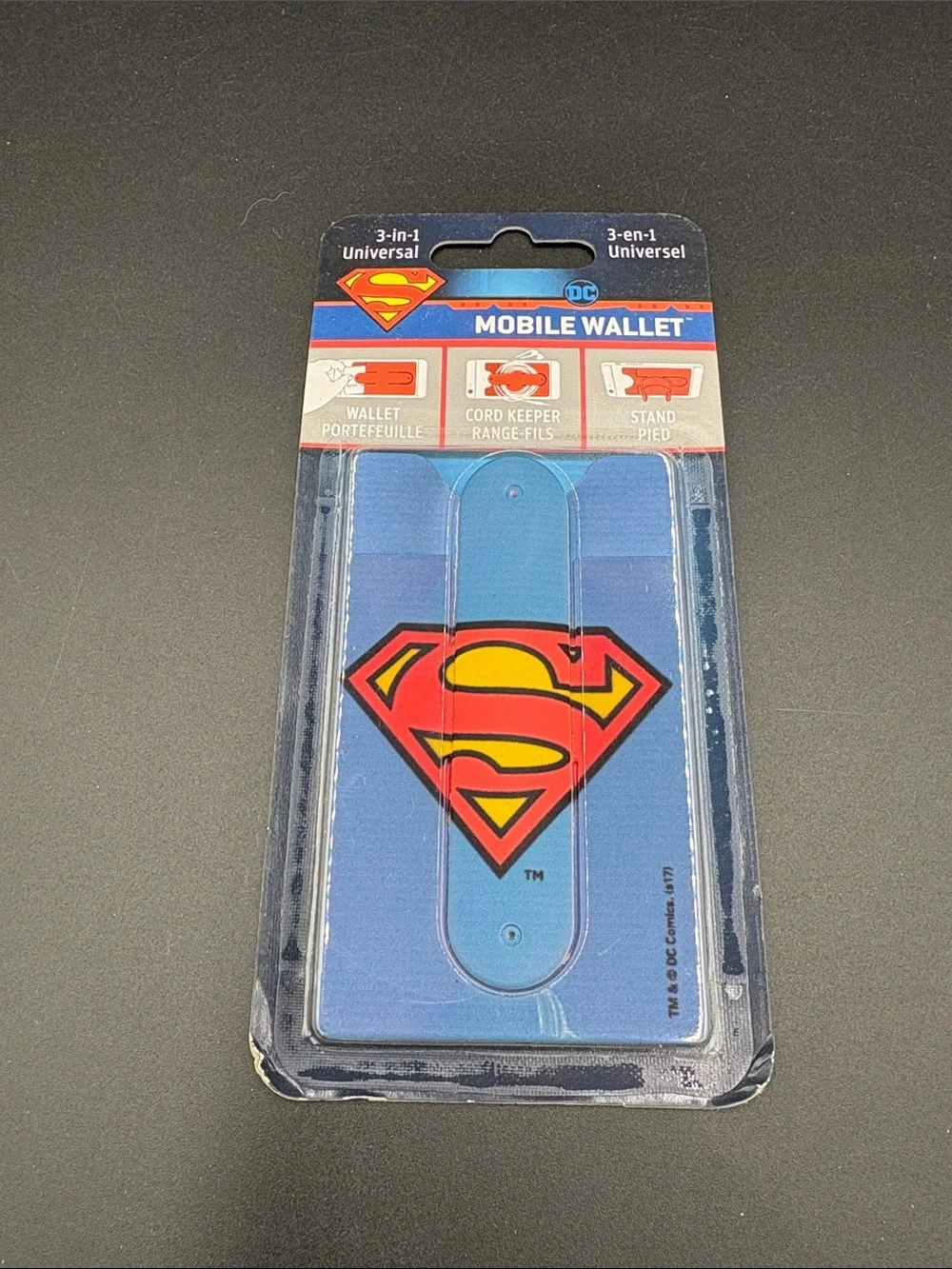 Brand New Superman Blue 3-in-1 Mobile Wallet